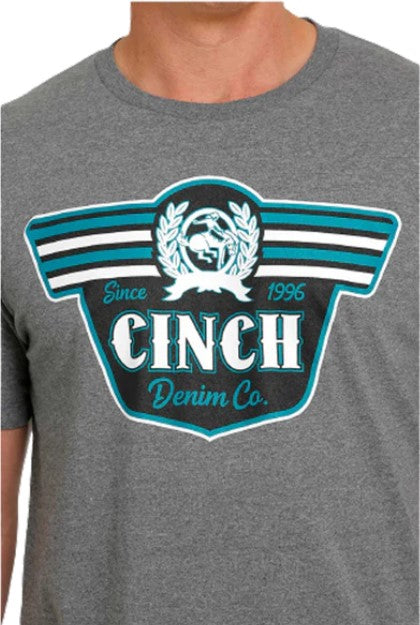 Cinch Men's T-Shirt 'Cinch Denim Co' - Heathered Grey