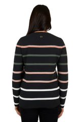 Thomas Cook Women's Evelyn Milano Stripe Knit Jumper - Black