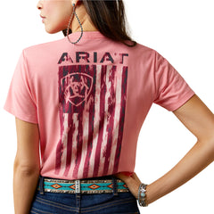 Ariat Womens Gila River Short Sleeve Tee - Coral Heather