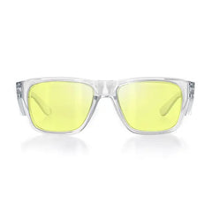 SafeStyle Fusions Clear Frame Yellow Lens Safety Glasses