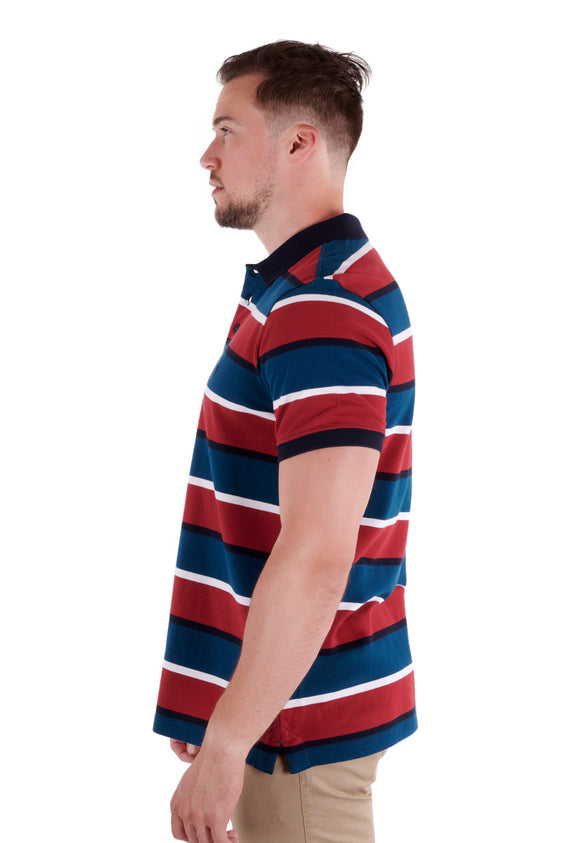 Thomas Cook Mens Harry Short Sleeve Polo - Navy/Red