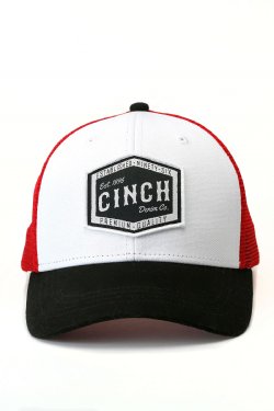 Cinch Men's Denim Co Cap - White/Red/Black