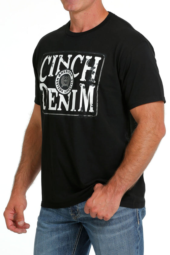 Cinch Mens T-Shirt Logo Black
