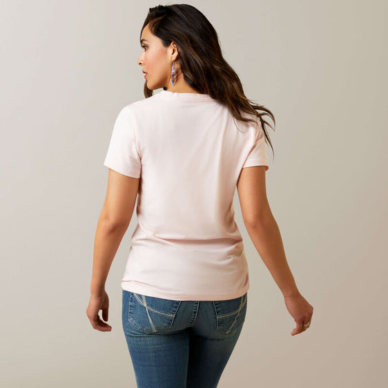 Ariat Womens Boot Outline Short Sleeve Tee - Chalk Pink