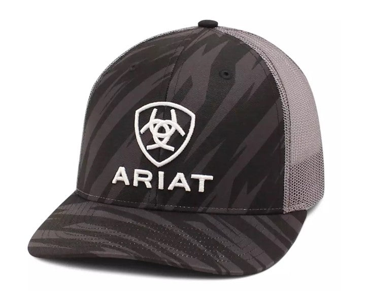 Ariat Mens 112 Cap - Black Zig Zag/Grey