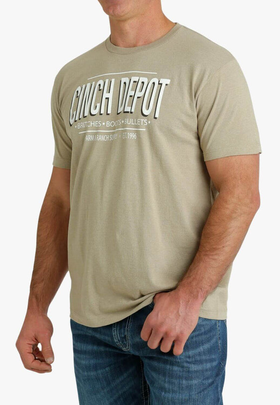Cinch Mens Depot T-Shirt - Khaki