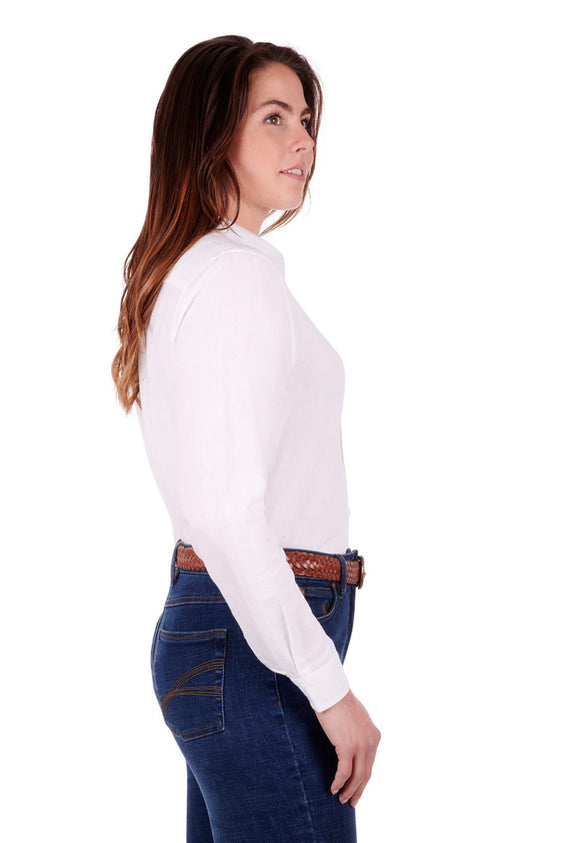 Thomas Cook Womens Laura Long Sleeve Shirt - White