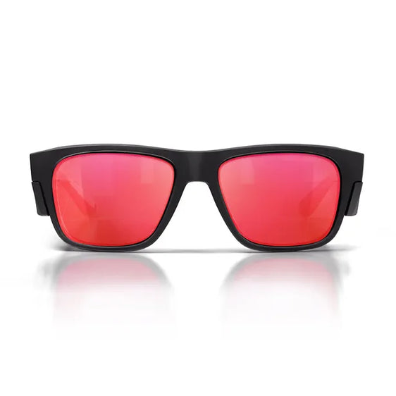 Safestyle Fusions Matte Black Frame/Mirror Red Polarised UV400 Safety Glasses