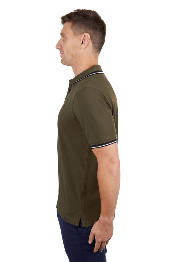 Thomas Cook Mens Logan Tailored Short Sleeve Polo - Dark Tan