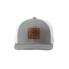 Cinch Trucker Cap Leather Logo Shield - Grey