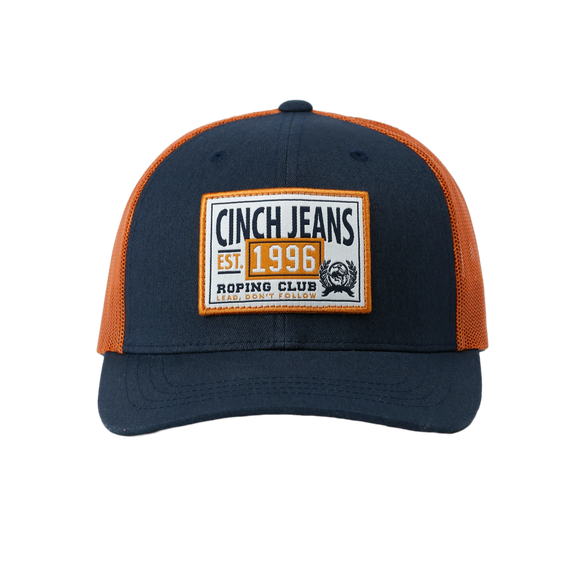 Cinch Trucker Cap "Roping Club" - Navy/Orange