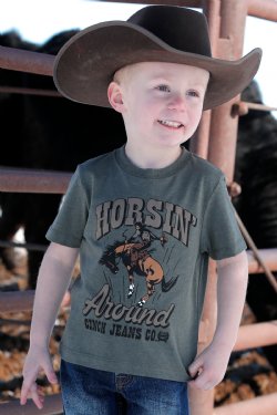 Cinch Toddlers Horsin'Around Tee - Olive
