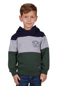 Pure Western Boys Hopkins Hoodie - Navy/Green