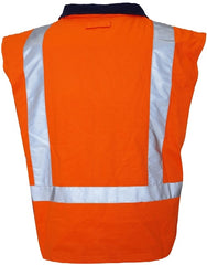Ritemate Reversible Vest with 50mm Reflective Tape - Orange/Navy