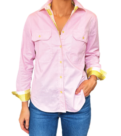 Antola Womens Jane Full Button Shirt - Mustard Trim [Siz:12]