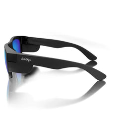 SafeStyle Fusions Matte Black Frame/Mirror Blue Polarised UV400 Safety Glasses FMBBP100