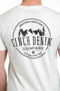 Cinch Men's Denim Company Tee - Cream