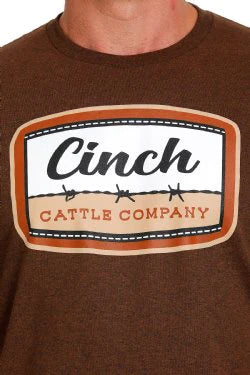 Cinch Mens Cattle Company Short Sleeve T-Shirt - Brown