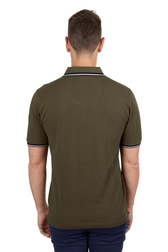 Thomas Cook Mens Logan Tailored Short Sleeve Polo - Dark Tan