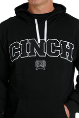 Cinch Mens Fleece Pullover Hoodie - Black