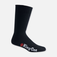 King Gee Mens Bamboo Work Socks 3 Pack Size 7-12 - Black