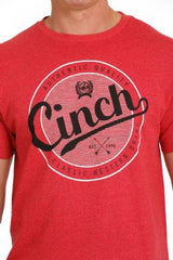 Cinch Men's Tee - Heather Red MTT1690554