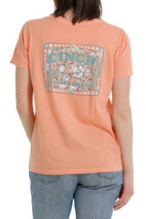 Cinch Women's Rodeo Brand Tee - Coral