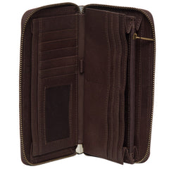 Design Edge Multi Saddle Blanket Zippered Wallet with Tooled Leather - TSB21B