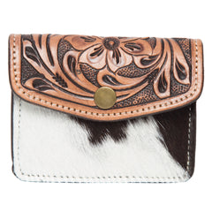 Design Edge Tooling Leather Cowhide Purse - AC-42