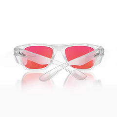SafeStyle Fusions Clear Frame/Mirror Red Polarised UV400 Safety Glasses