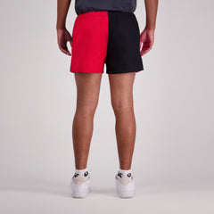 Canterbury Cotton Harlequin Shorts with Pocket [Col:Scarlet/Black Siz:46]