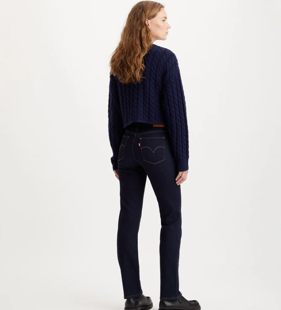 Levi Womens 314 Shaping Straight Jeans - Blue Wave Rinse [Siz:34x32]