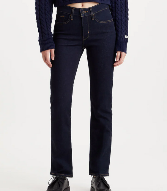 Levi Womens 314 Shaping Straight Jeans - Blue Wave Rinse [Siz:34x32]