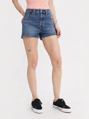 Levi Womens 501 Original High-Rise Jean Shorts - Broken Midnight [Siz:26]