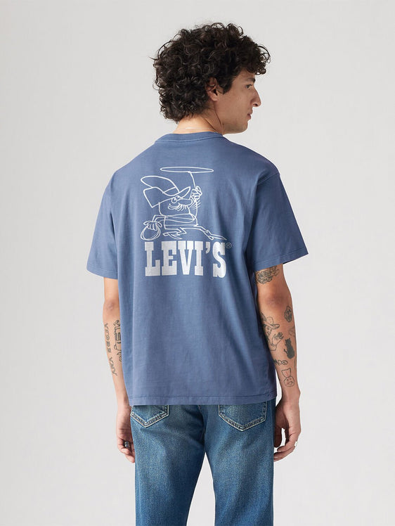 Levi Mens Vintage Fit Graphic T-Shirt - Archival Mountaineer Vintage Indigo [Siz:S]
