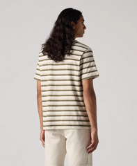Levi's Mens Original Housemark T-Shirt - Banff Stripe Porridge [Siz:S]