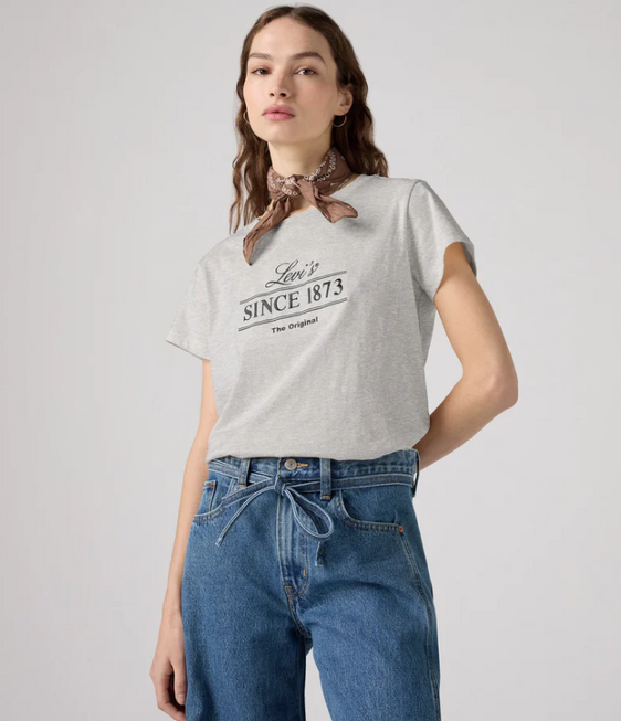 Levi's Women's Graphic Boxy T-Shirt - Starstruck Heather Grey [Siz:XS]