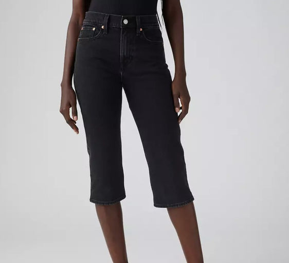 Levi Wedgie Capri Women's Jeans - Black [Siz:25]