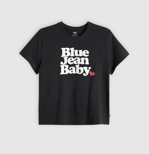 Levi's Womens Classic Graphic T-Shirt - Blue Jean Baby [Siz:S]