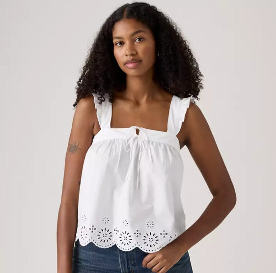 Levi Womens Cecilia Top - White [Siz:XS]