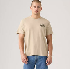 Levi Mens Relaxed Fit Short Sleeve Graphic T-Shirt - Tan [Siz:S]