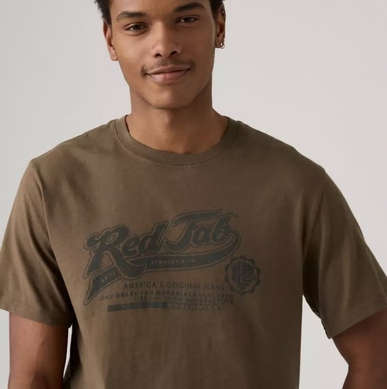 Levi Mens Relaxed Fit Short-Sleeve Graphic T-Shirt - Brown [Siz:S]