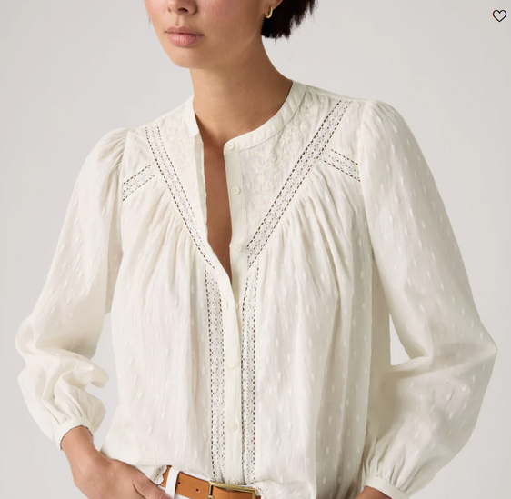Levis Womens Cleo L/S Blouse - Egret [Siz:XS]