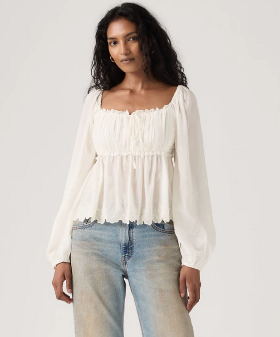 Levis Womens Ottie L/S Blouse - Egret [Siz:XS]