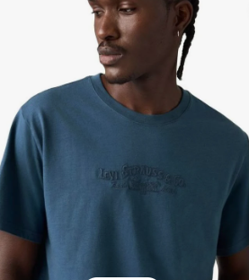 Levis Mens Relaxed Short Sleeve Graphic Tee - Ensign [Siz:S]