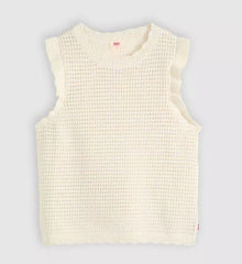 Levis Womens Lulu Flutter Sleeveless Sweater Tank - Egret [Siz:XS]