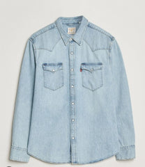 Levis Womens Heritage Western Denim Shirt - Sunbleach [Siz:XS]