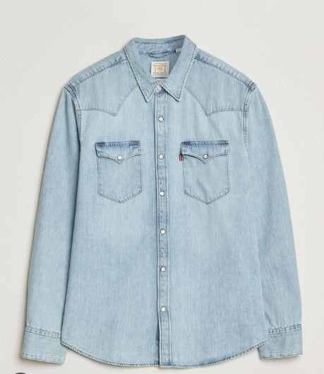 Levis Womens Heritage Western Denim Shirt - Sunbleach [Siz:XS]