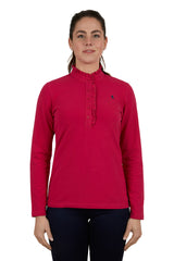 Thomas Cook Women's Frill Neck Long Sleeve Polo