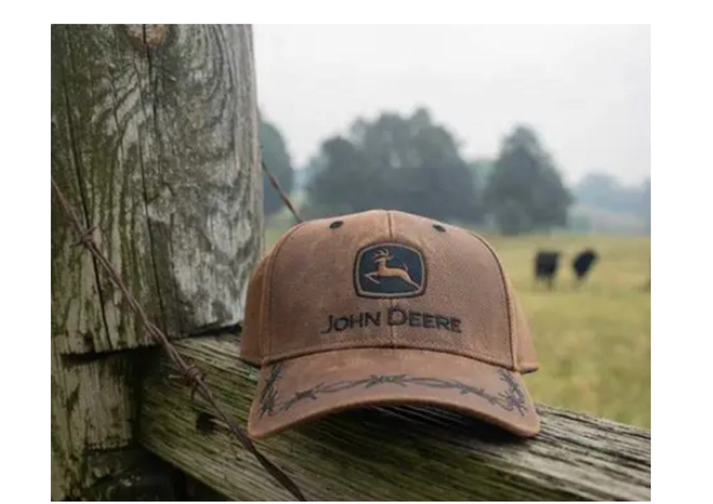 John Deere Oilskin Cap - Brown